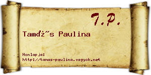Tamás Paulina névjegykártya
