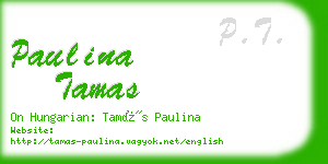 paulina tamas business card